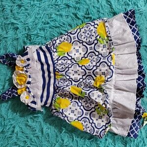 Counting Daisies Lemons Tiered Sundress